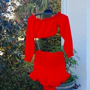 Womens two peace shorts set